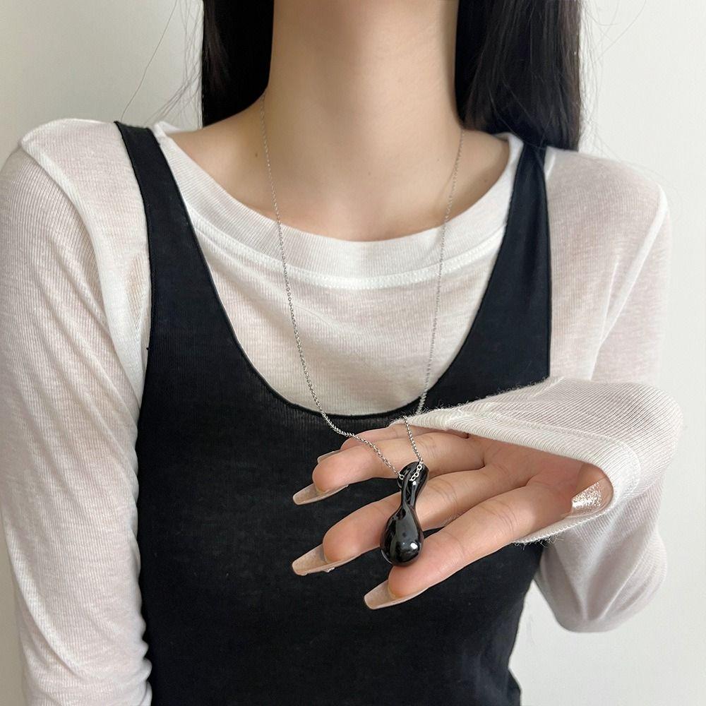 Jewelry Accessories Water Bottle Necklace Silver Color Sweater Chain Accessories