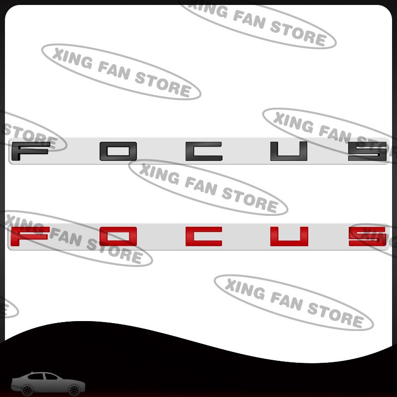 FETG4 Auto Styling For Ford Focus Lettering Emblem Chrome silver Glossy black Red Car Rear Trunk Badge Decal Body Sticker Accessories