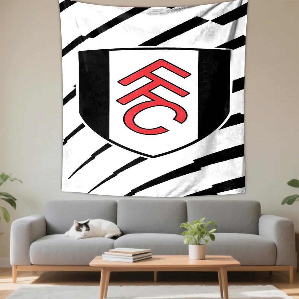 Black White Shield Red FFC Logo Zebra Patterned tapestry for bedroom and living room home deco sofas