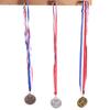 1Pc 5Cm Gold Silver Bronze Metal Award Medals Winner Medals With Neck Ribbon Competition Medals Students Rewards Sports Medals