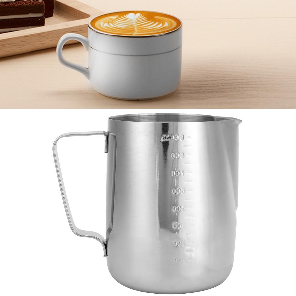 Stainless Steel Coffee Latte Cup 1000ml Frothing Cup Milk Frothing Pitcher Coffee Latte Craft