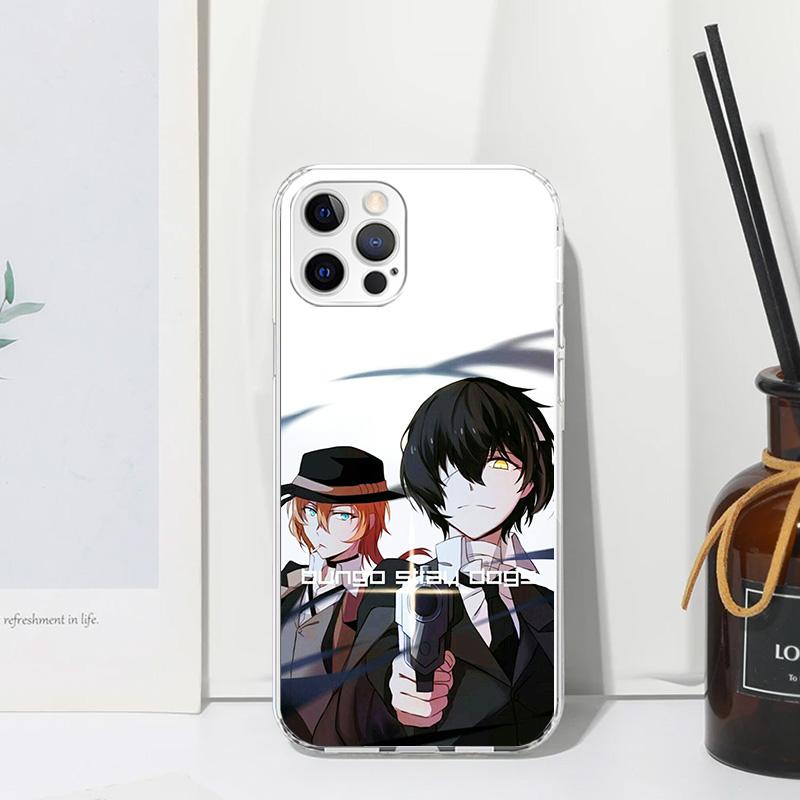 Bungo Stray Dogs Double Black Phone Case For Iphone 17 Air 16 15 Plus 16E 14 Pro Max 13 Mini 12 11 7 8 SE Fundas Soft Back Cover
