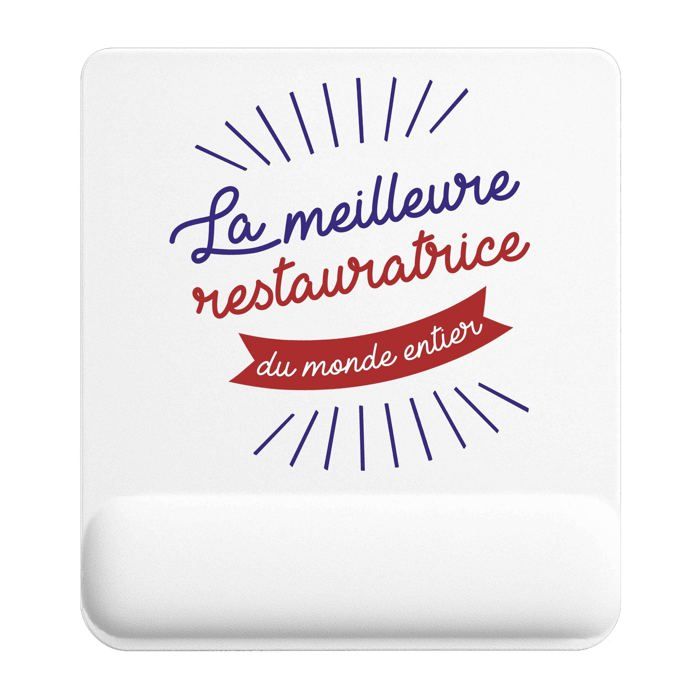 Tapis de souris - PLANETEE - Restauratrice Meilleure Monde - Multicolore - 22 x 18 cm - 3 mm