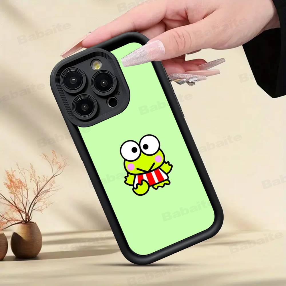 Милый Мультяшный Чехол для Телефона K-Keroppis Для IPhone 11 12 13 16 15 17 14 Pro Max Мягкий Силиконовый Чехол Funda