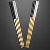 304 Stainless Steel Square Chopsticks Titanium Rose Sushi Colorful Chinese Japanese Chopsticks