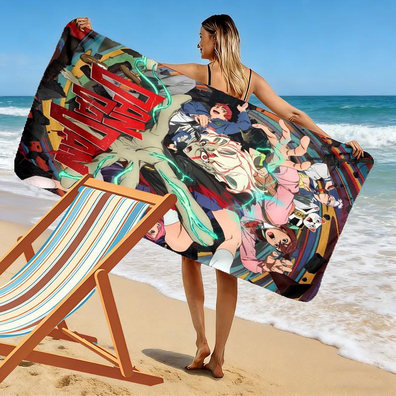 DAN DA DAN Print Beach Towel, Large Soft Quick Dry Towel for Beach Camping Swimming