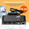 4 Way Multi Socket Car Cigarette Lighter Splitter USB Charger Adapter 12V 24V