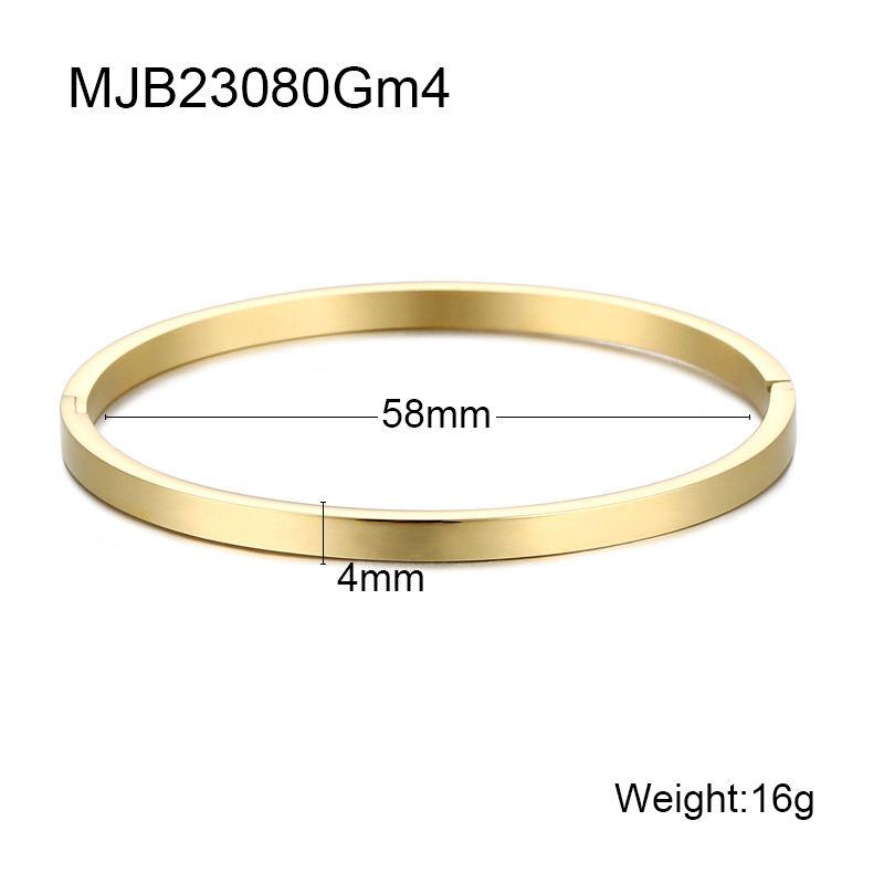 2026 Products Best Sellers Custom Logo Stainless Steel 18K Gold Plated Anti-oxidation Blank Bangles Bracelets