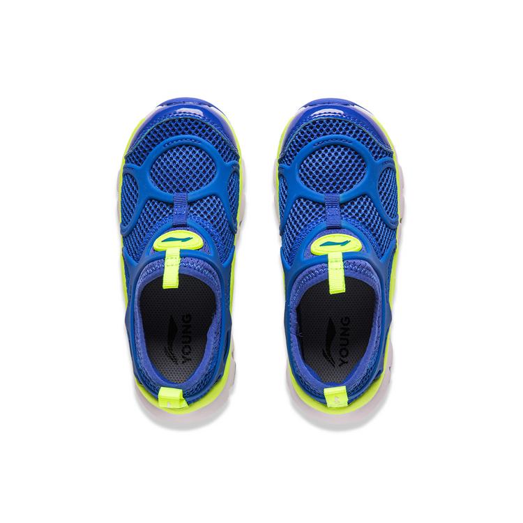 Li Ning Kids Sports Lifestyle Series Comfortable Shock Absorption Low Top Casual Shoes Kids Casual Shoes Sea-Blue YKAP158-15