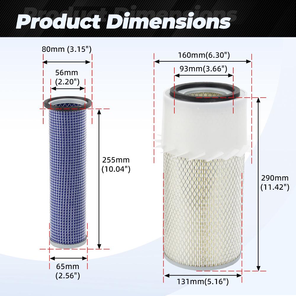 Car Modification Air Filter Kit for Bobcat 641 (6598362, 6598492)