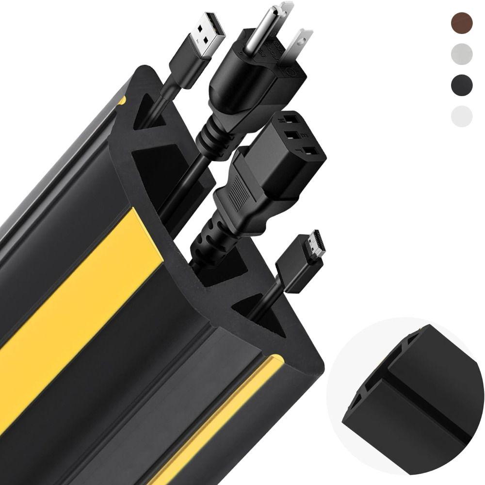 ПВХ-укрытие для провода 1 м Защитный чехол для шнура питания Профессиональное напольное покрытие для шнура питания на открытом воздухе