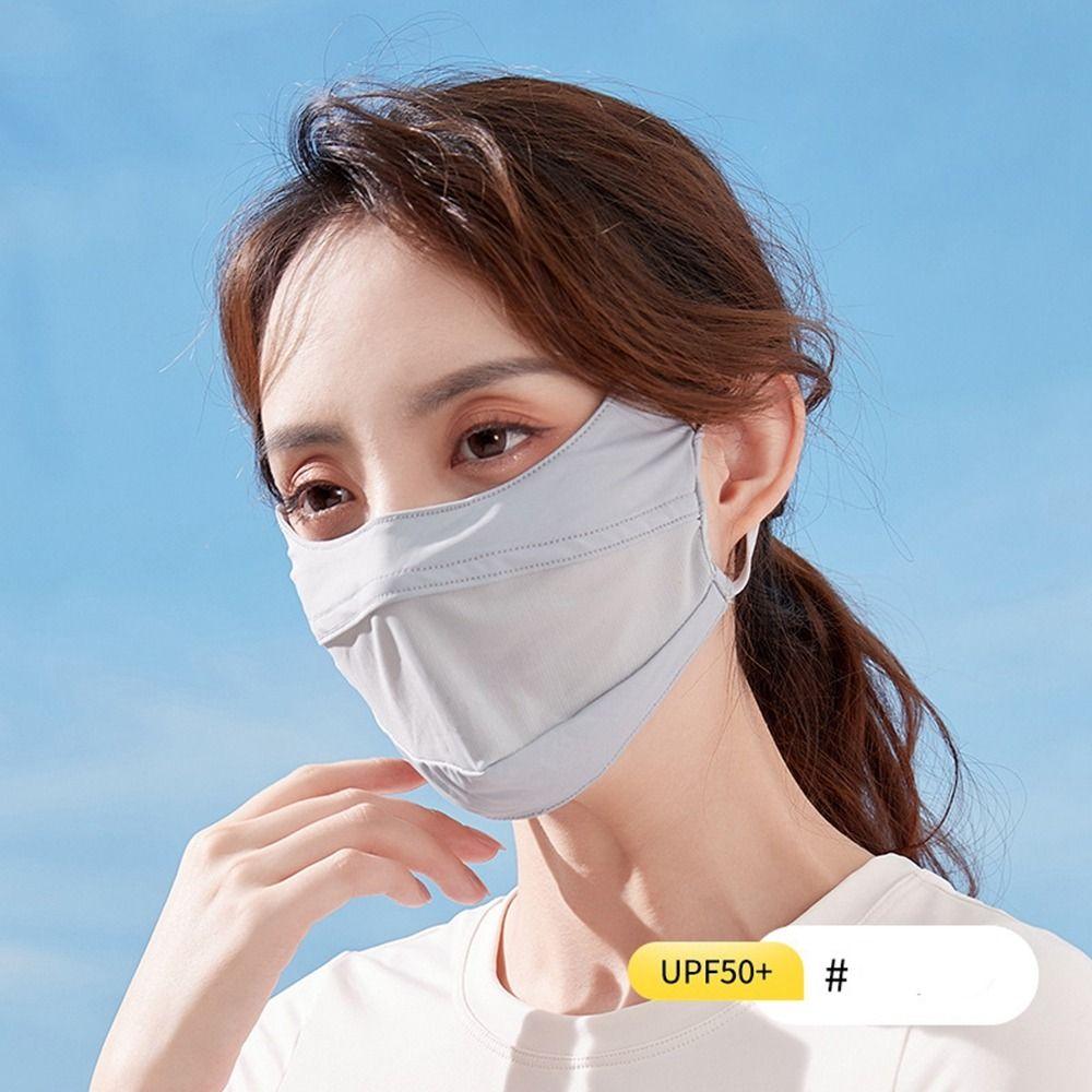 For Men For Women Eye Protection Face Scarves Sunscreen Veil Anti-uv Face Cover Ice Silk Face Scarf