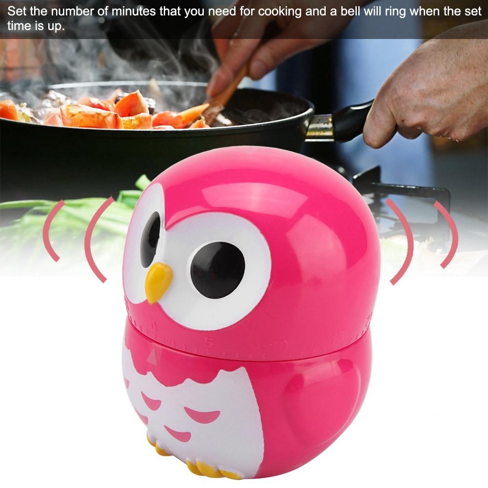 Cooking Timer Cute Owl Shape Kitchen Manual Timer Mechanical Home Cooking Counters Clock Kitchen Timer Mechanical Timer Timer