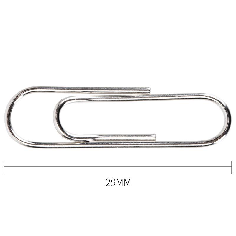 Deli 29mm Nickel-Plated Paper Clips