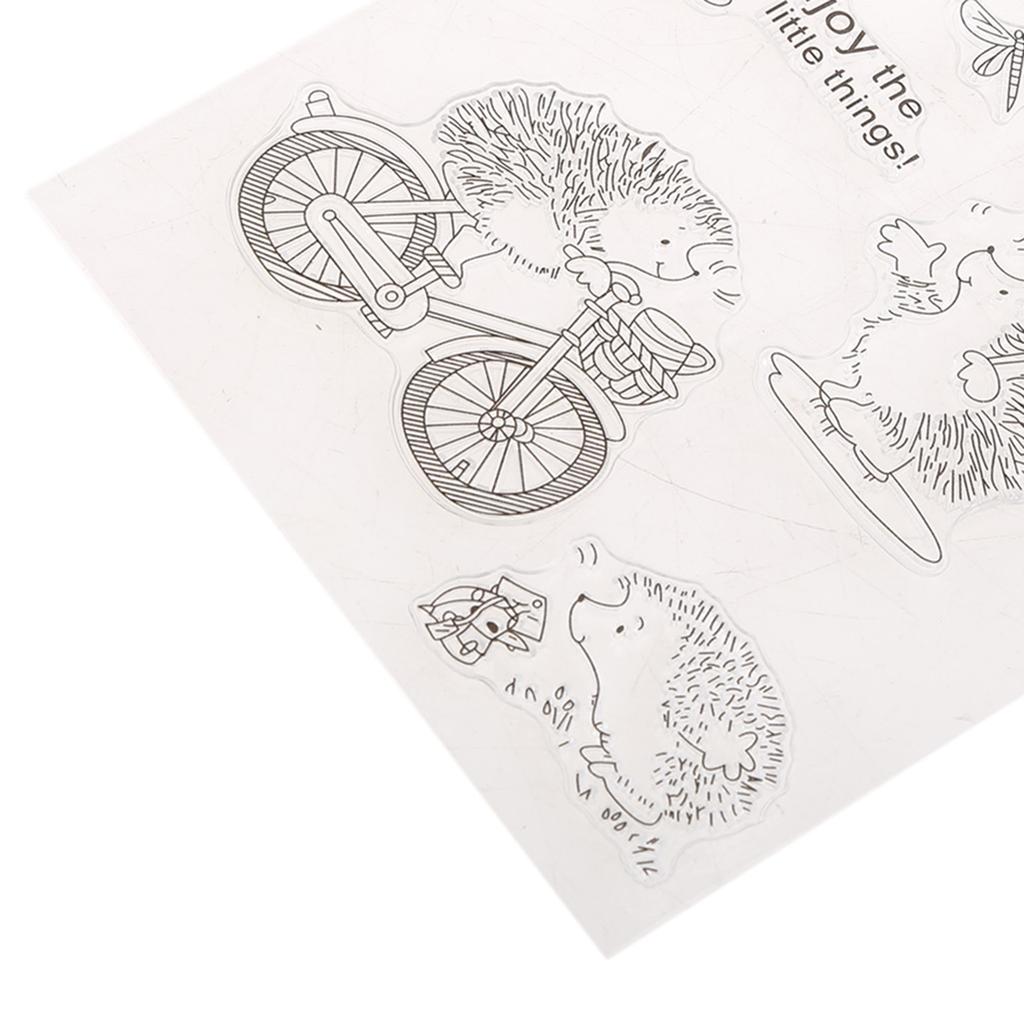 Hedgehog Transparent Clear Rubber Stamps DIY Scrapbooking Embossing Album Card