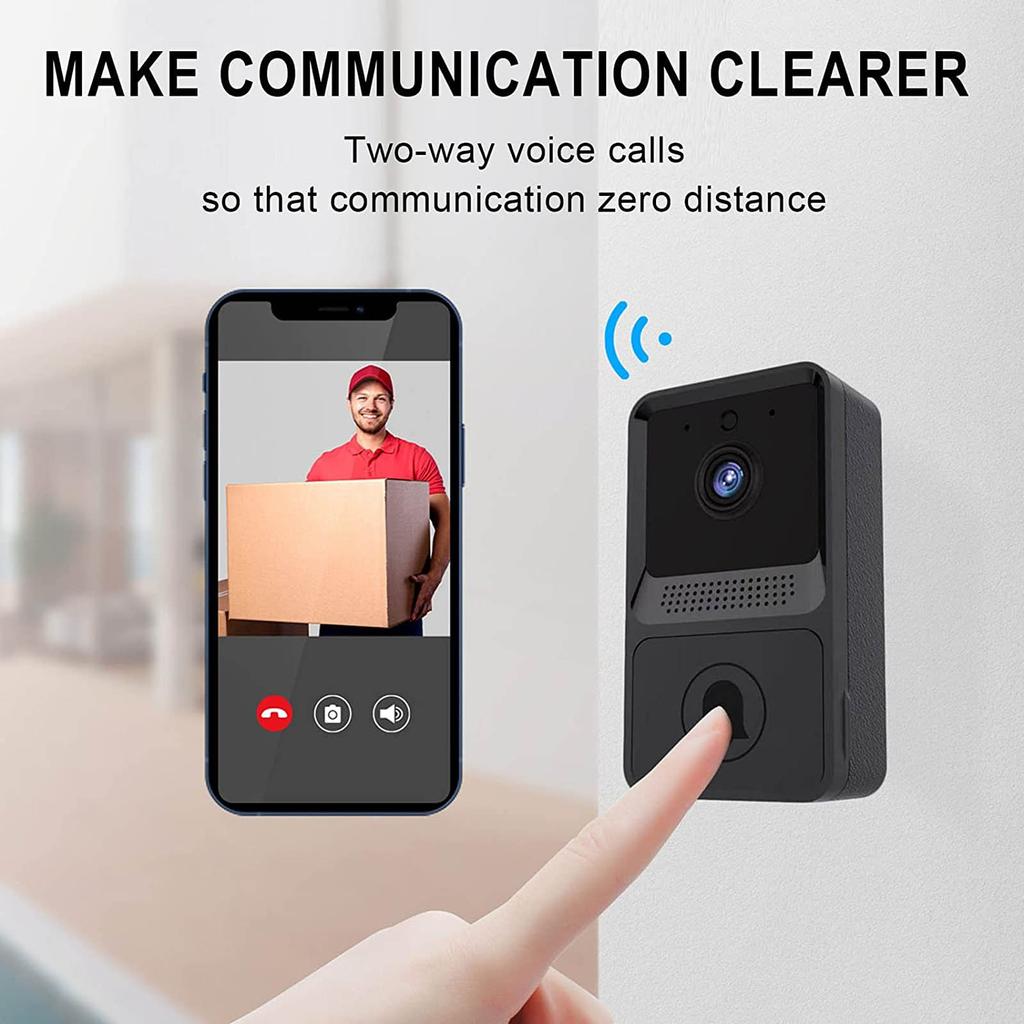 Doorbell Camera Wireless, Smart Wireless Doorbell WiFi Hd Camera Video Phone Intercom Smart Security Intercom