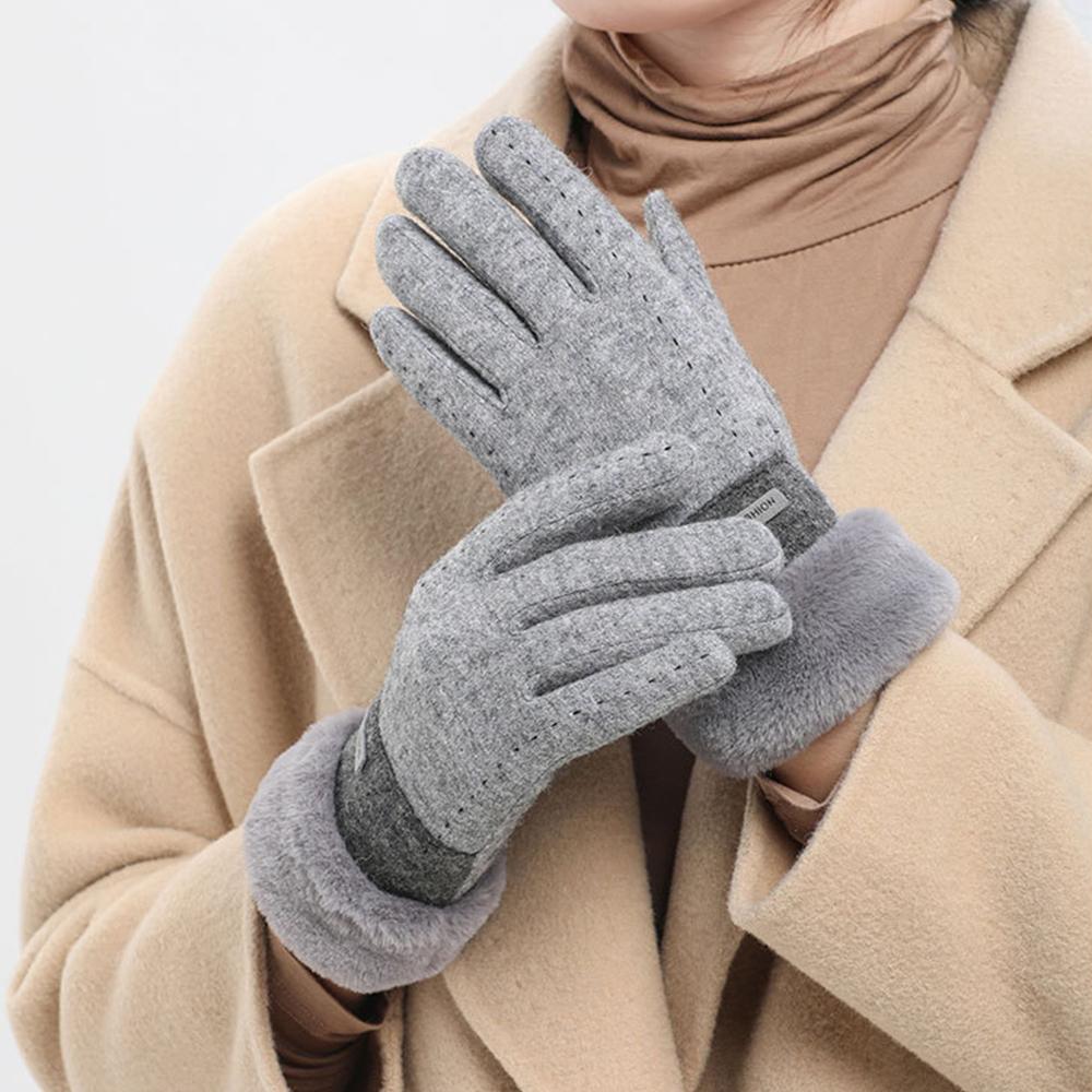 Зимние женские перчатки для согревания рук, термоперчатки с флисовой подкладкой, водонепроницаемые перчатки для сенсорного экрана, для занятий спортом на открытом воздухе и езды на велосипеде
