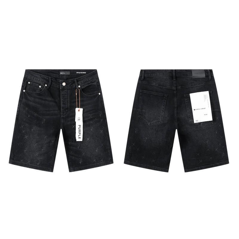 PurpleBrandJeans Distressed High-Street Denim Shorts Loose Fit Straight Cut 2026