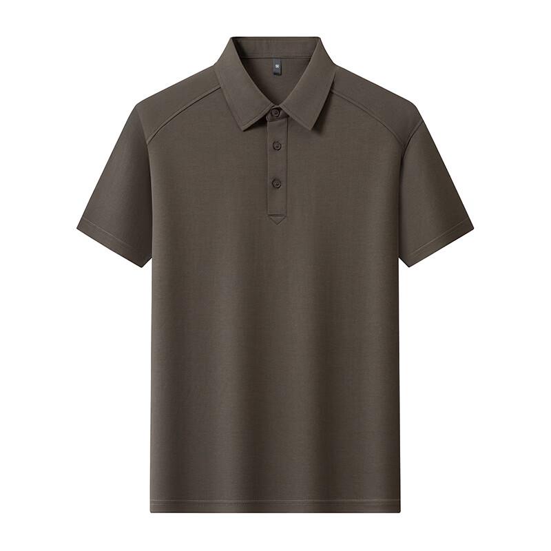 Мужская однотонная рубашка-поло с коротким рукавом в стиле business casual YTMTST7146