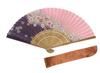 Hasegawa Silk Fan with Fan Pouch and Box Blossom Women's (Cherry Purple)