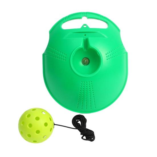 Portable Pickleball Trainer Rebound Ball Set with Anti-Slip Base Durable Elastic Strings Pickleball Training Tool