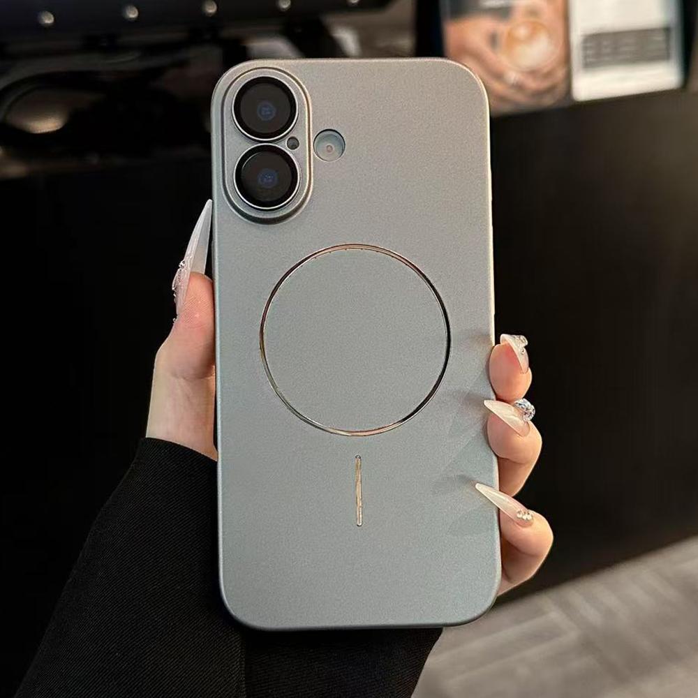 Тонкий Металлический Магнитный Чехол Для Magsafe Для iPhone 16 15 14 13 Pro Max Защита Камеры Беспроводная Зарядка Ударопрочный PC Чехол