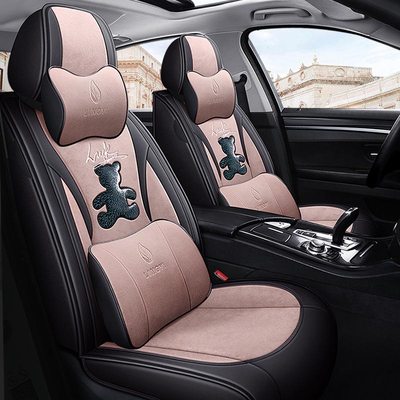 Cartoon Car Seat Covers for Beijing Hyundai Tucson, Ix25, Ix35, Sonata, and Sonata Eight - Tech Cloth Cushions