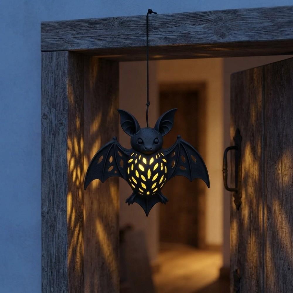 2PCS Openwork Bat Decorative Hanging Lamp Plastic Halloween Bat Lampshade Bat Chandelier Halloween