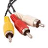 Durable RCA Male 3.5MM Jack To RCA Cord Converter 3 RCA AV Wire Audio Cable Video Cables