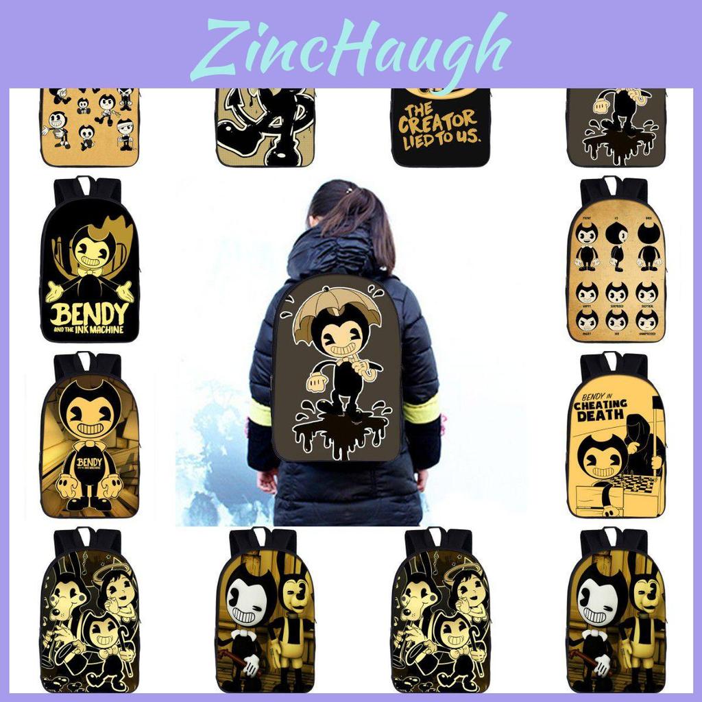Large Bendy And The Ink Machine Backpack For Students Fashionable And Functional!