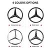 QYE1  1pcs 52mm 57mm Car Steering Wheel Badge Emblem Sticker For Mercedes Benz W204 W205 W212 W213 W221 W177 W246 GLA GLC CLA A Class