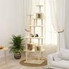 VidaXL Cat Tree with Sisal Scratching Posts Cream 188 Cm