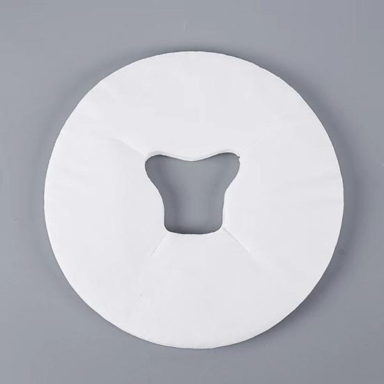 100Pcs Disposable Face Cradle Covers Massage Face Rest Covers Breathable Bed Hole Pad for Salons Headrest Spas Clinics Massage Tables Chairs