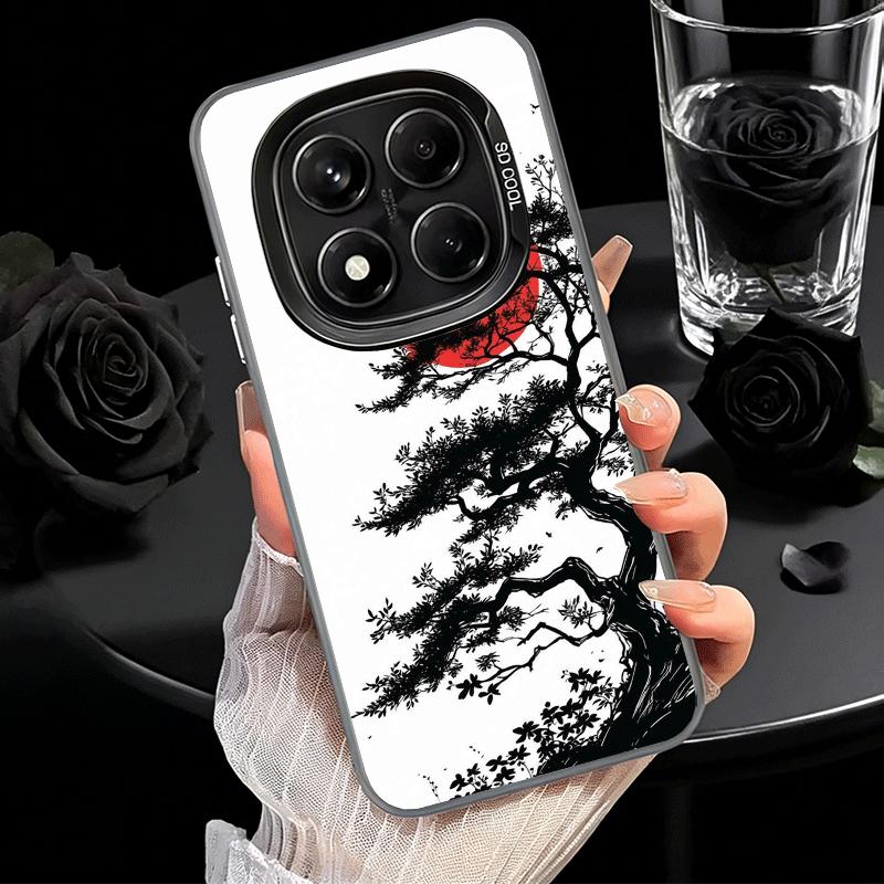 Японский минималистичный чехол для телефона с сосной для Xiaomi Redmi Note 13 14 15 Pro Plus 12S 12 11S 11 11T 10S 10, противоударный