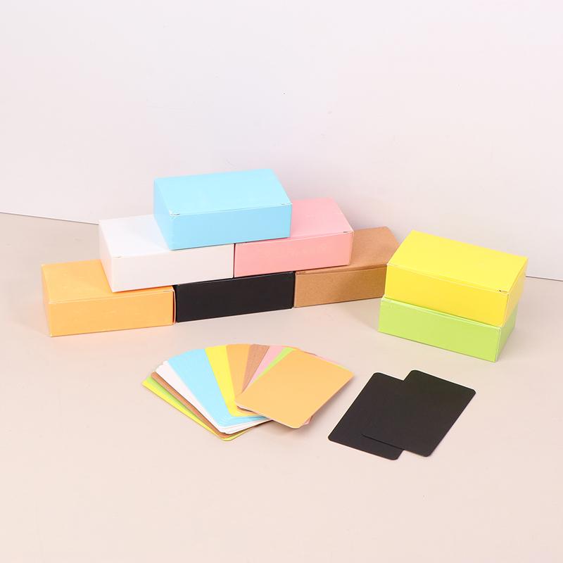 100 шт./кор. Карточка из крафт-бумаги, двусторонняя карточка со словами, пустая визитная карточка, записка, открытка с благодарностью, карточка с надписью, обучающая карточка