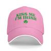 Kiss Me I'm Irish Funny St Patricks Day Baseball Cap Unisex Men Print Hip Hop Hats Summer Fashion Outdoor Sport Baseball Caps