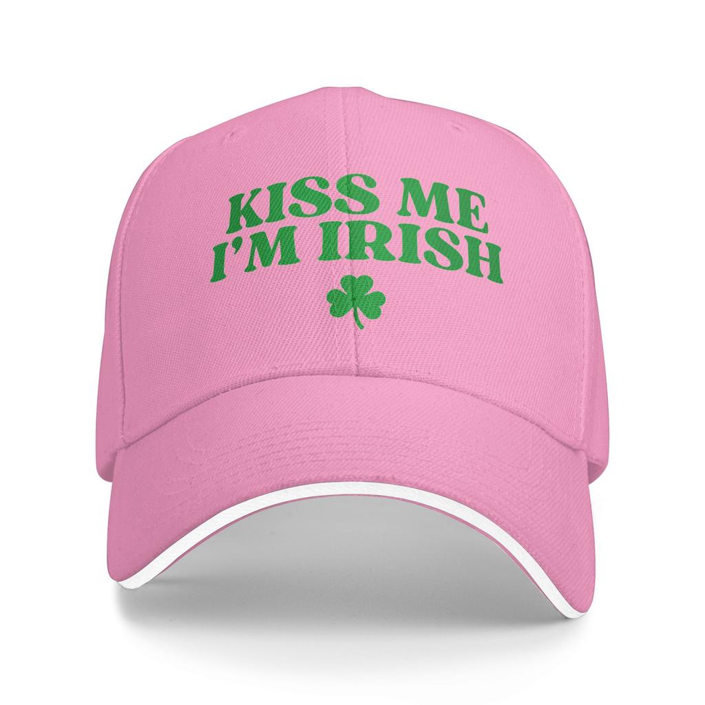 Kiss Me I'm Irish Funny St Patricks Day Baseball Cap Unisex Men Print Hip Hop Hats Summer Fashion Outdoor Sport Baseball Caps