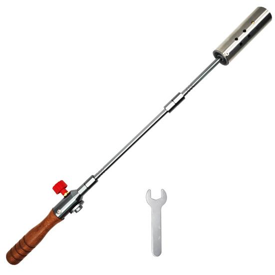 22,4" Длинная пропановая горелка для сорняков, съемная длинная рукоятка, кулинарная горелка для сада, плавки дерева, удаления льда и снега, кровельных работ, на открытом воздухе