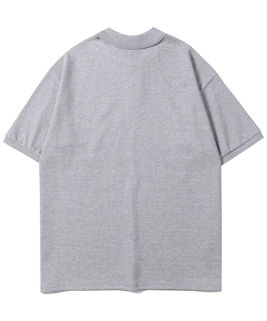 ANOTHER ARCHIVE Oversized Essential Collared Short Sleeve Tee_Khaki