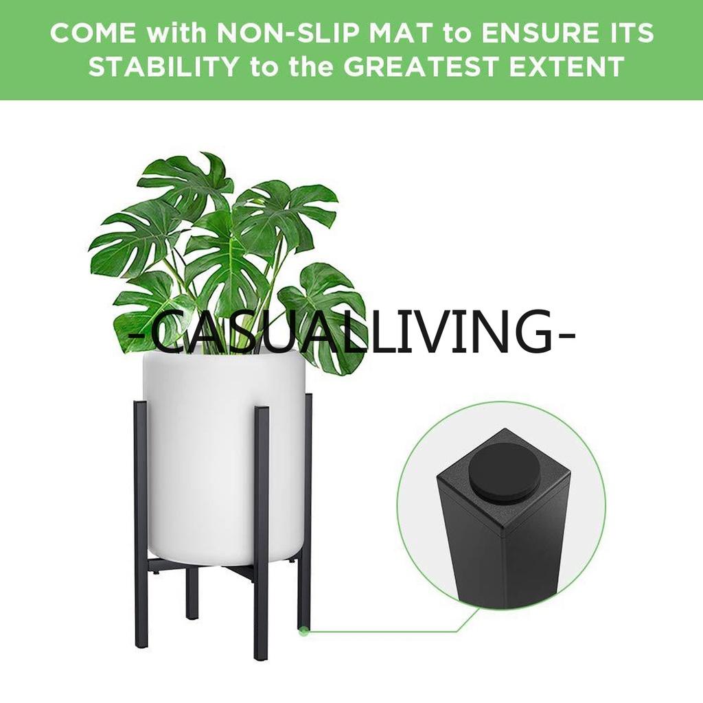 Большой черный металлический домашний плантатор регулируемая подставка для растений держатель для цветочного горшка