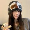 Printed Jacquard Cat Knitted Hat Warm Printing Knit Cap  Apparel Accessories