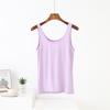 Summer Elastic Tank Tops Slim Fit U-Neck Camis Ribbed Sleeveless Base Layer Shirt Solid Color Camisole All Match