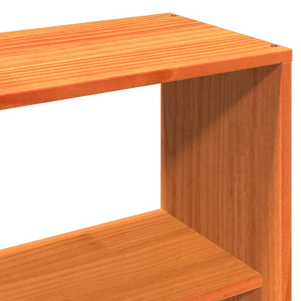 Solid Wood Bed without Mattress Wax Brown 150 x 200 cm Pine Wood