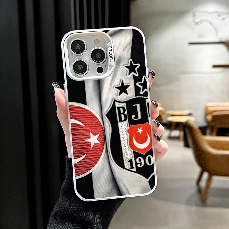 B-Бешикташ B-BJK Турция Ударопрочный чехол для телефона для iPhone 17 Air 16 16E 15 Pro Max 14 Plus 13 Mini 12 Задняя крышка Противоударный Funda