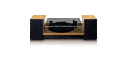 Проигрыватель винила Lenco LS 300 в деревянном корпусе + колонки / Bluetooth / выход 2x RCA / вход AUX, Lenco