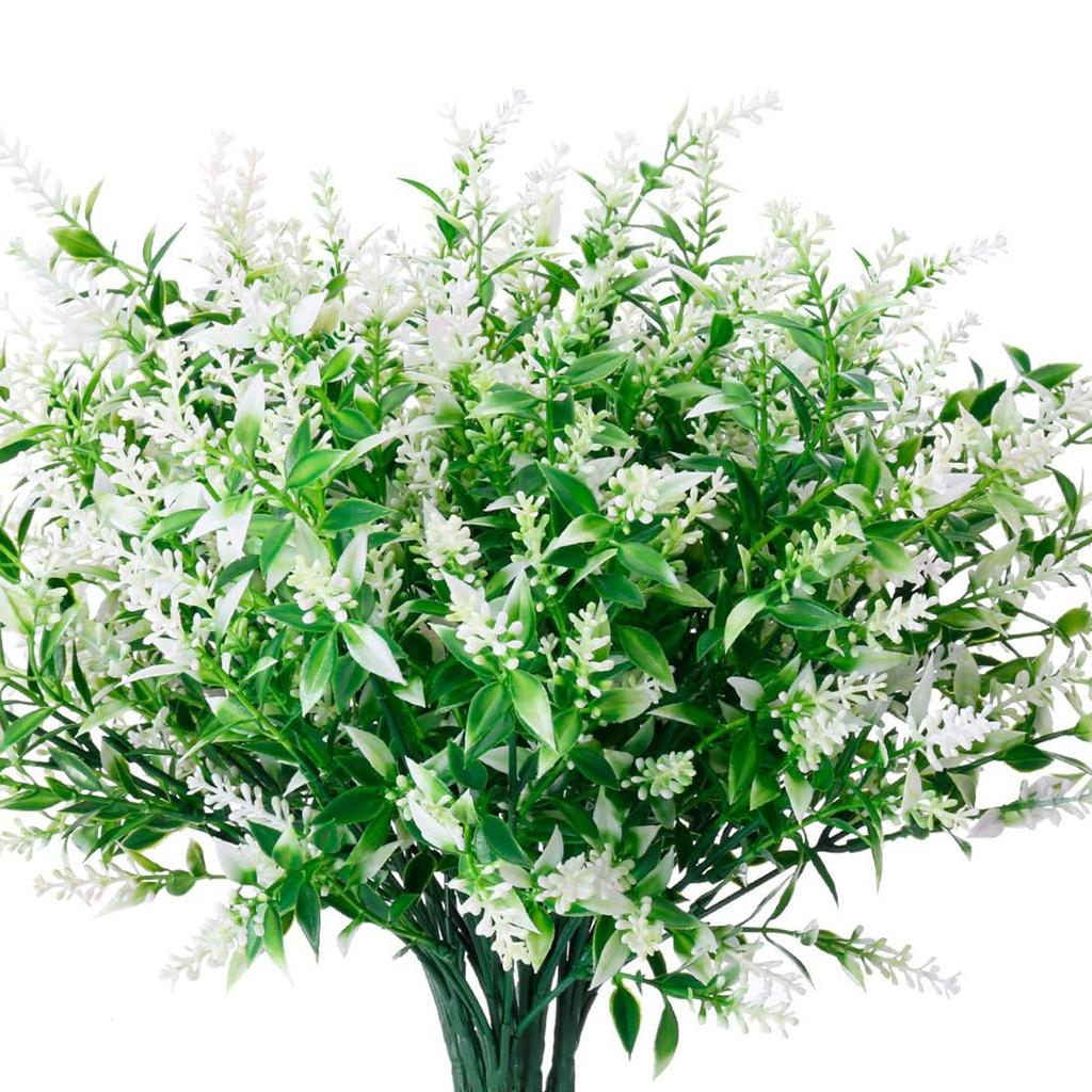 12PCS Artificial Plants Lavender Wedding Bridal Vase for Home Christmas Wreath Crafts Outdoor Garden Window Sill Decoration