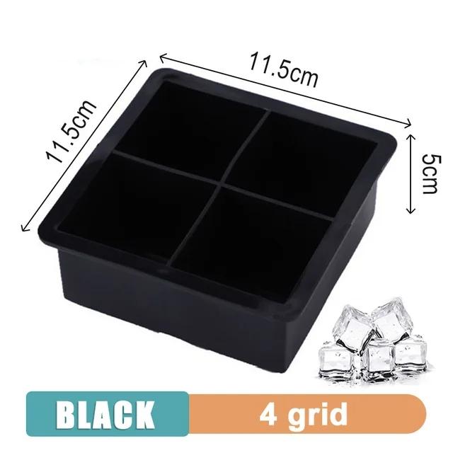 4/6/8 Grid Big Ice Tray Mold Giant Jumbo Large Food Grade Silicone Ice Cube Square Tray Mold DIY Ice Maker Ice Cube Tray