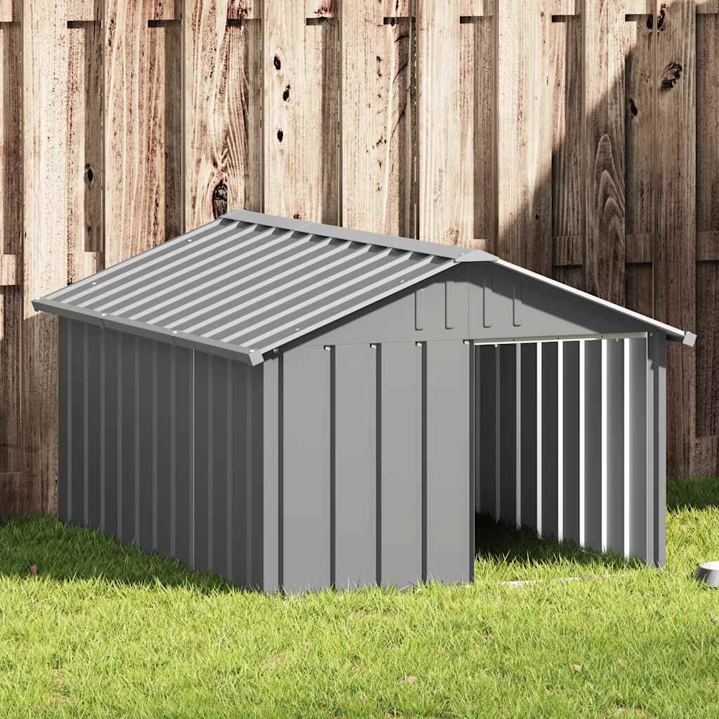 Dog House Gray 116.5 x 153 x 81.5 cm Galvanized Steel