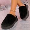 Тапочки женские зимние 2024 модные и теплые женские меховые тапочки удобные повседневные тапочки на толстой подошве Pantuflas De Mujer