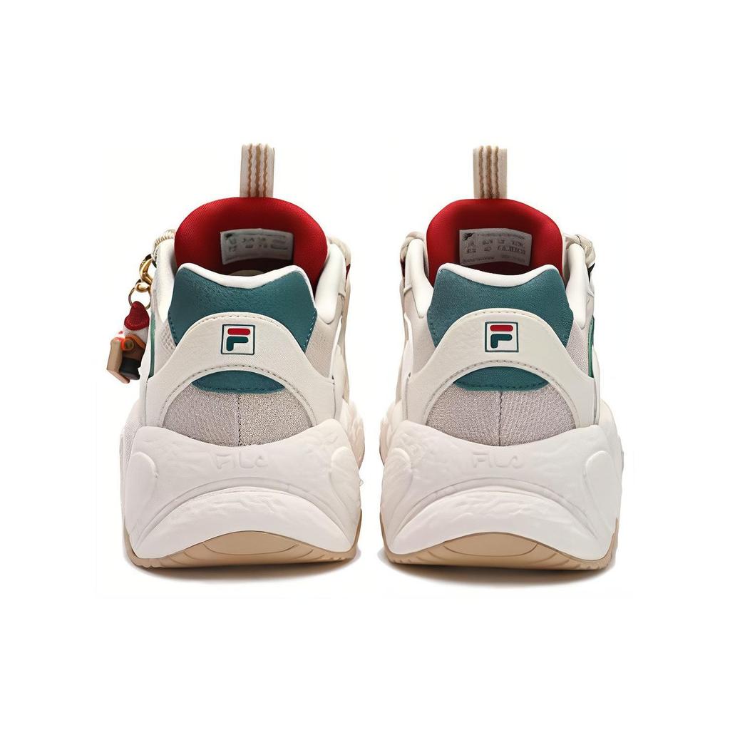 Fila Croissant Xmas Fabric Synthetic Leather Casual Shoes Women Sneakers White Gray F12W412101FSR